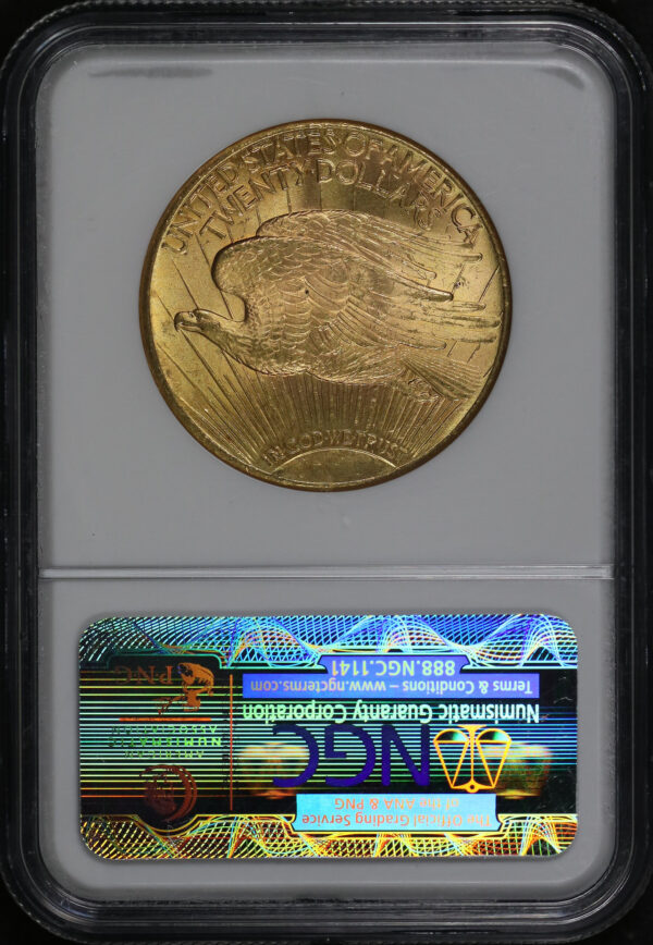 Reverse of this 1927 St. Gaudens $20 NGC MS-64