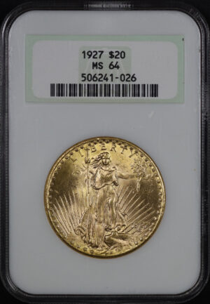 Obverse of this 1927 St. Gaudens $20 NGC MS-64