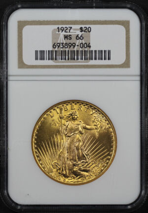 Obverse of this 1927 St. Gaudens $20 NGC MS-66