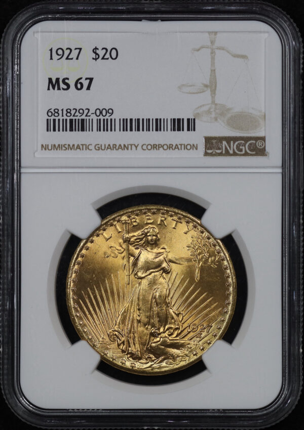 Obverse of this 1927 St. Gaudens $20 NGC MS-67
