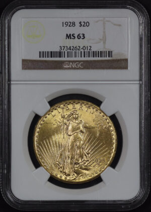 Obverse of this 1928 St. Gaudens $20 NGC MS-63