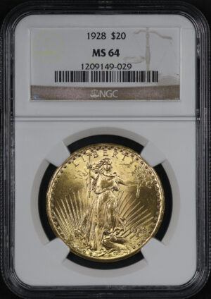Obverse of this 1928 St. Gaudens $20 NGC MS-64
