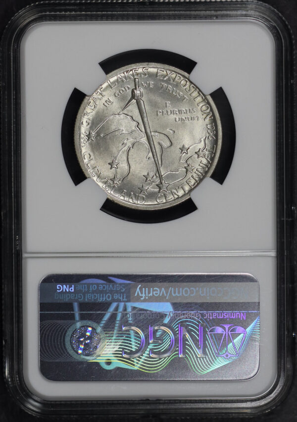 Reverse of this 1936 50C Cleveland Silver Commemorative NGC MS-64