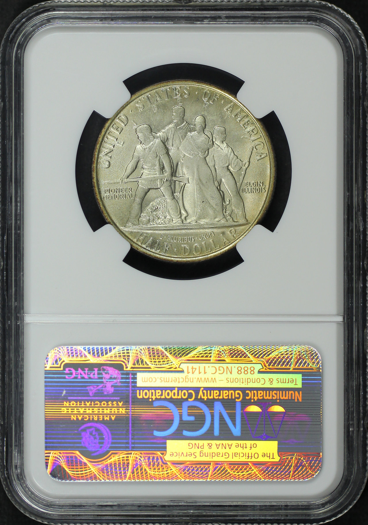 Reverse of this 1936 Silver Commemorative Elgin 50C NGC MS-67