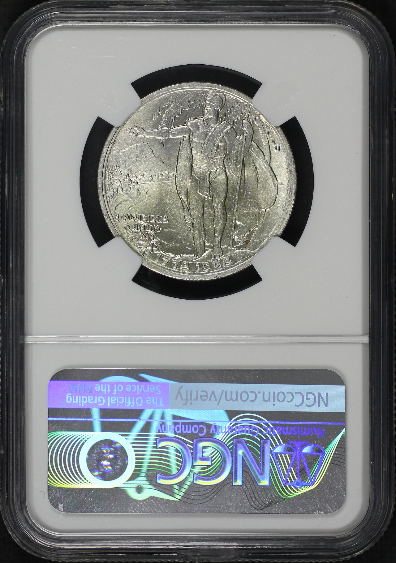 Reverse of this 1928 Silver Commemorative Hawaiian HAWAII 50C NGC MS-65