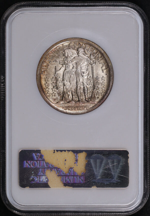Reverse of this 1921 50C Missouri 2X4 Silver Commemorative NGC MS-63