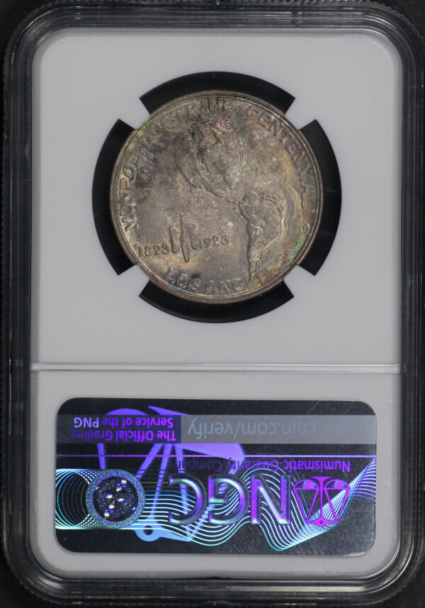 Reverse of this 1923-S 50C Monroe Silver Commemorative NGC MS-66+