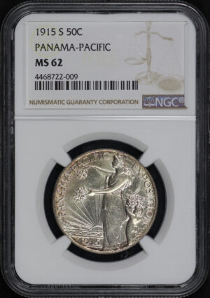 Obverse of this 1915-S 50C Panama-Pacific Silver Commemorative NGC MS-62