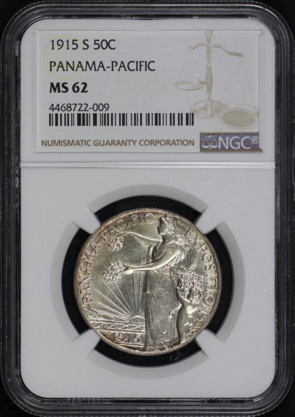 Obverse of this 1915-S 50C Panama-Pacific Silver Commemorative NGC MS-62
