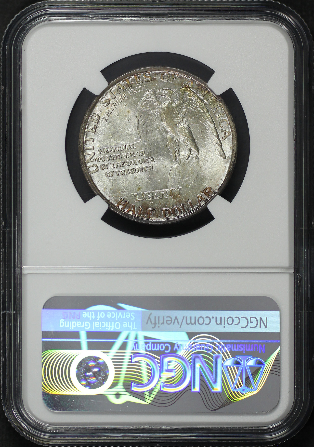 Reverse of this 1925 Stone Mountain 50C Silver Commemorative NGC MS-65