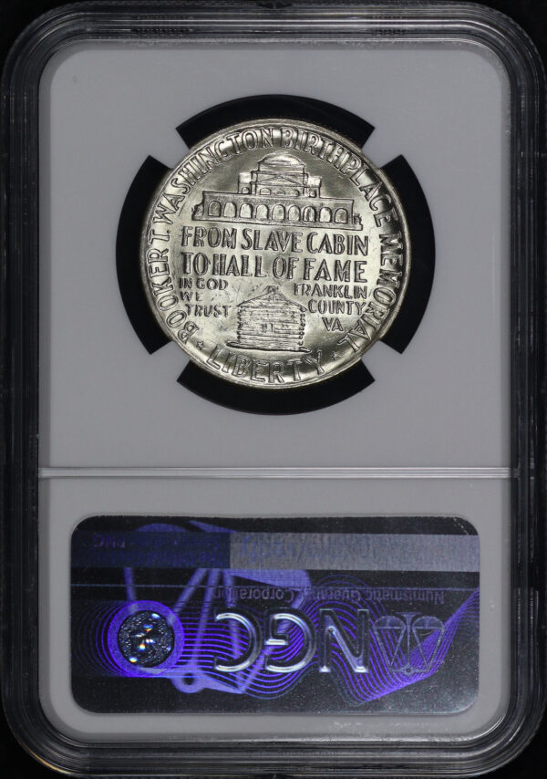 Reverse of this 1946 50C Booker T. Washington Silver Commemorative NGC MS-64