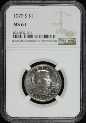 Obverse of this 1979-S Susan B. Anthony Dollar NGC MS-67