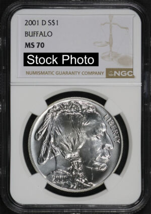 2001-D Buffalo Commemorative $1 Silver NGC MS-70