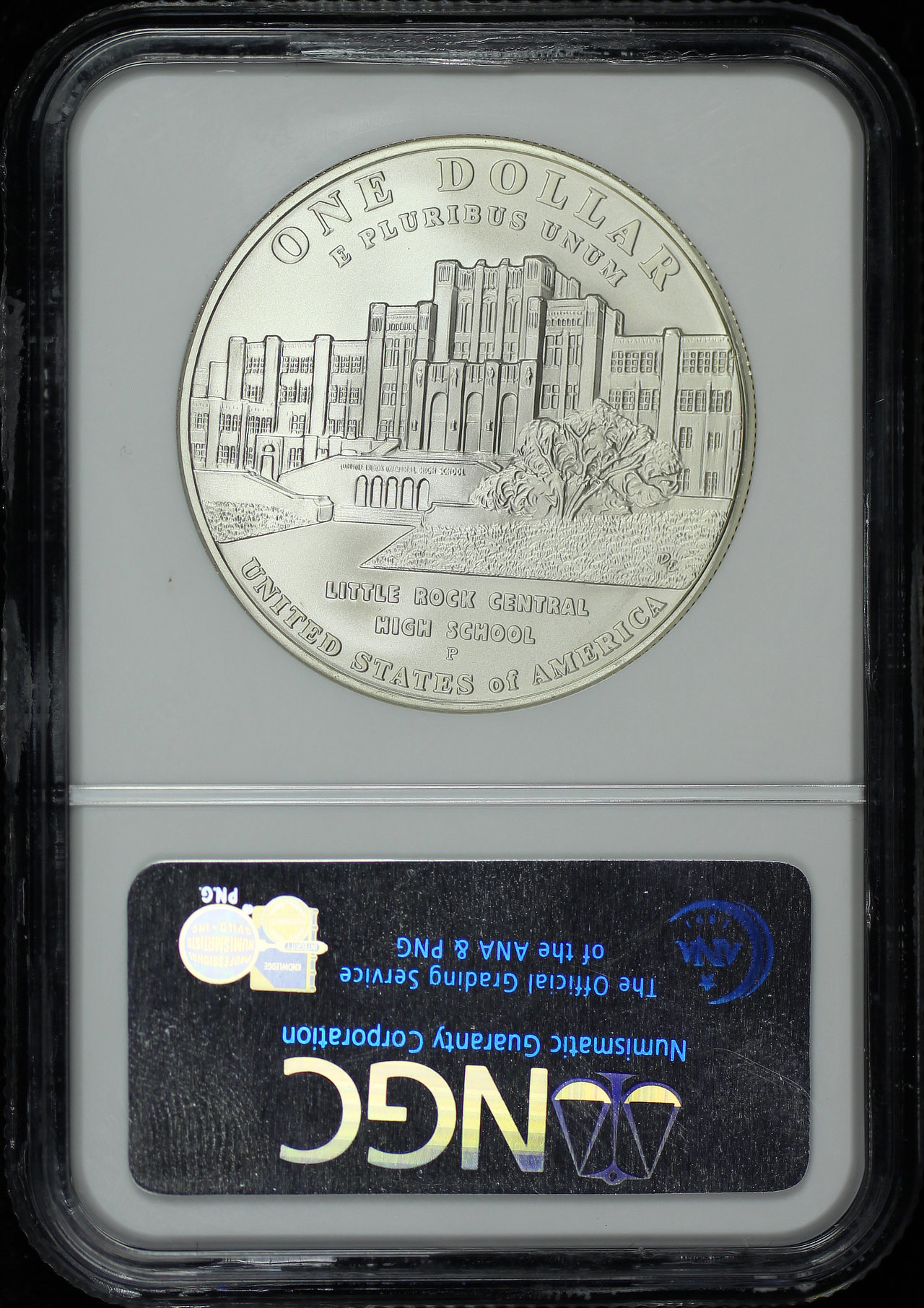 Reverse of this 2007-P Commemorative School Desegregation S$1 NGC MS-70