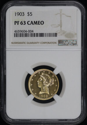 Obverse of this 1903 Liberty Head $5 NGC PF-63 Cameo