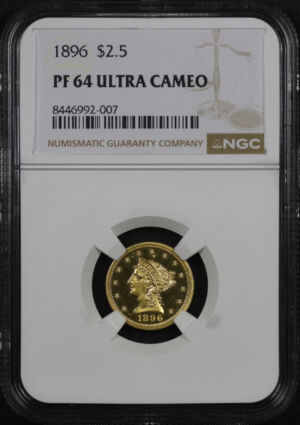 Obverse of this 1896 Liberty Head $2.5 NGC PF-64 Ultra Cameo 