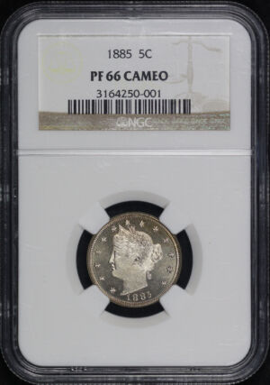 Obverse of this 1885 Liberty Nickel NGC PF-66 Cameo