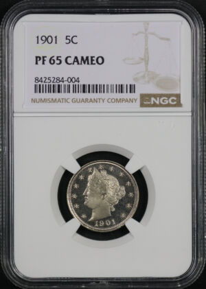 Obverse of this 1901 Liberty Nickel NGC PF-65 Cameo