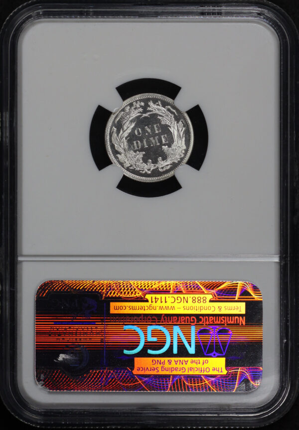 Reverse of this 1879 Liberty Seated Dime NGC PF-67 CAM