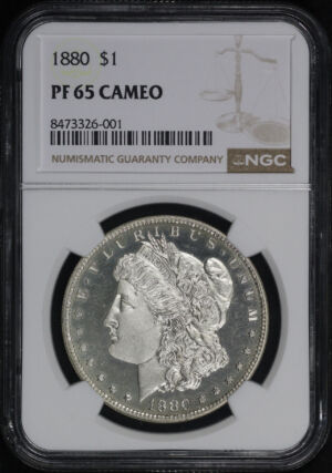 Obverse of this 1880 Morgan Dollar NGC PF-65 Cameo