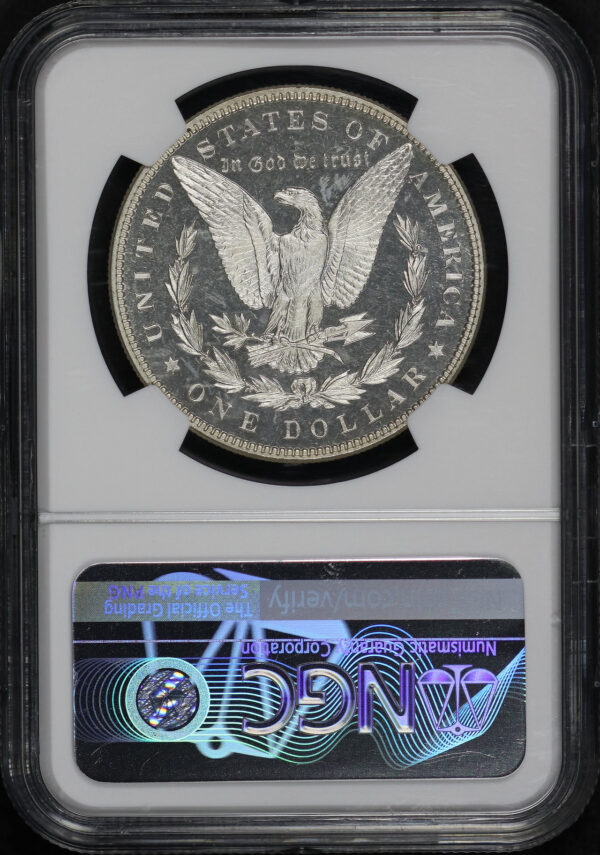 Reverse of this 1884 Morgan Dollar NGC PF-65+ CAM