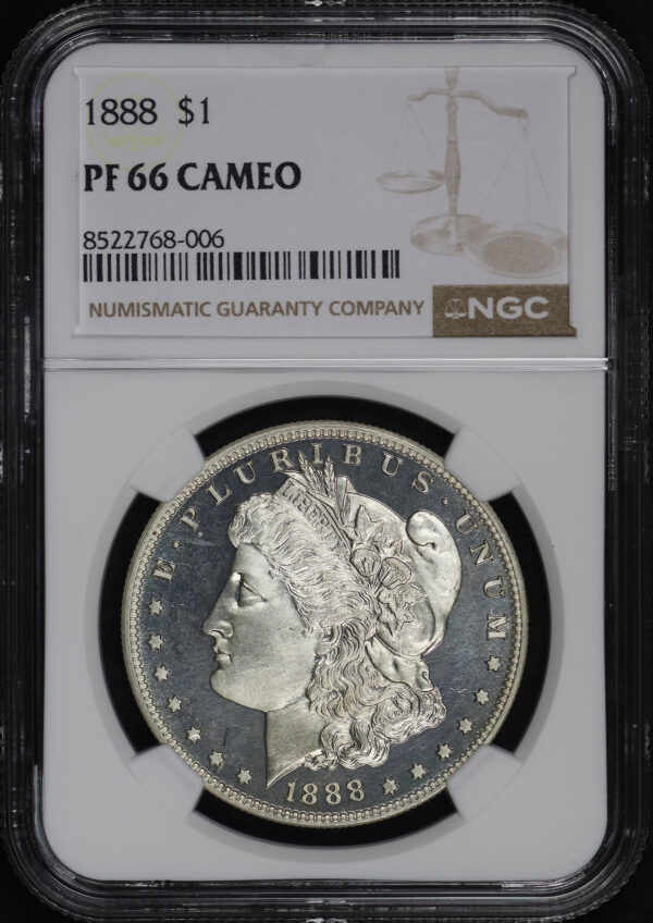 Obverse of this 1888 Morgan Dollar NGC PF-66 CAM