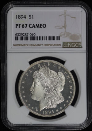 Obverse of this 1894 Morgan Dollar NGC PF-67 CAM