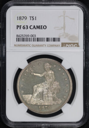 Obverse of this 1879 Trade Dollar NGC PF-63 Cameo