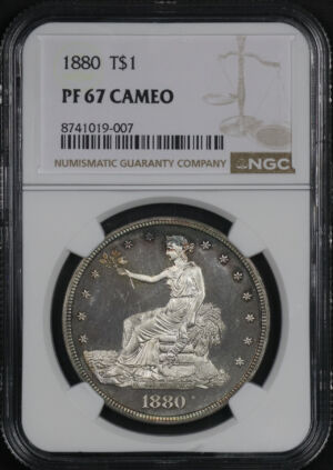 Obverse of this 1880 Trade Dollar NGC PF-67 CAM