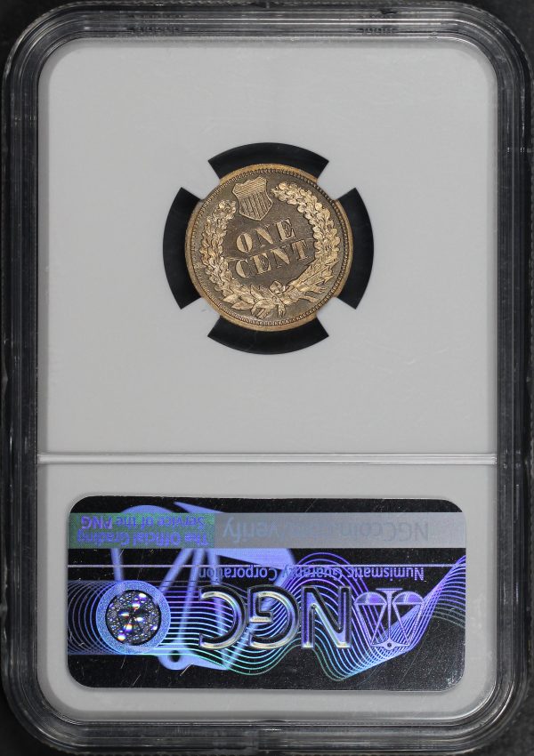 Reverse of this 1863 Indian Cent NGC PF-65 UC