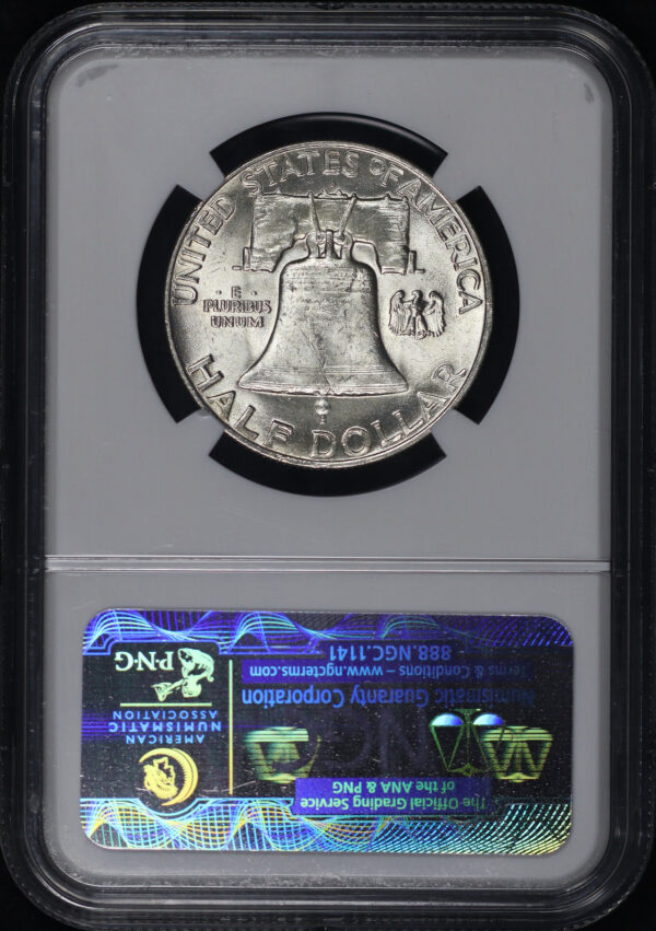 Reverse of this 1950-D Franklin Half Dollar NGC MS-63 FBL