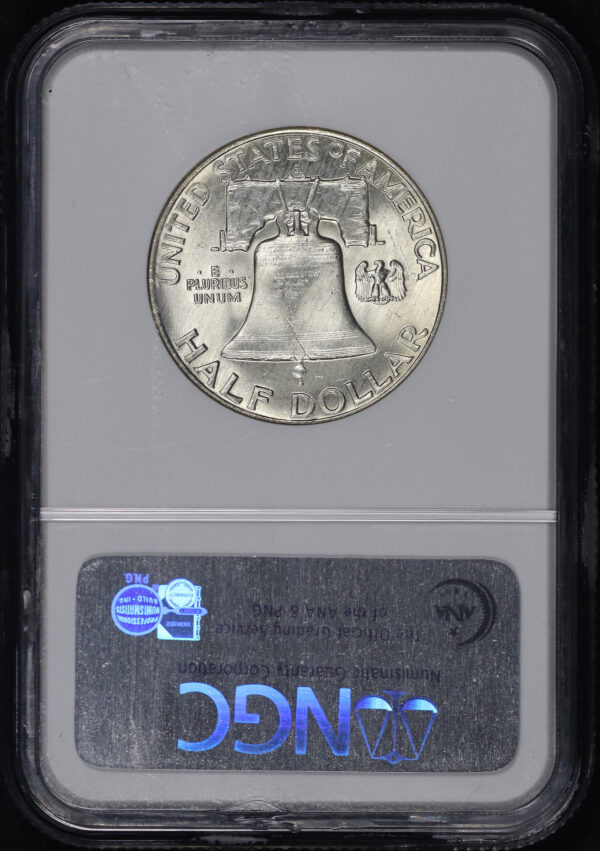 Reverse of this 1951-D Franklin Half Dollar NGC MS-64 FBL
