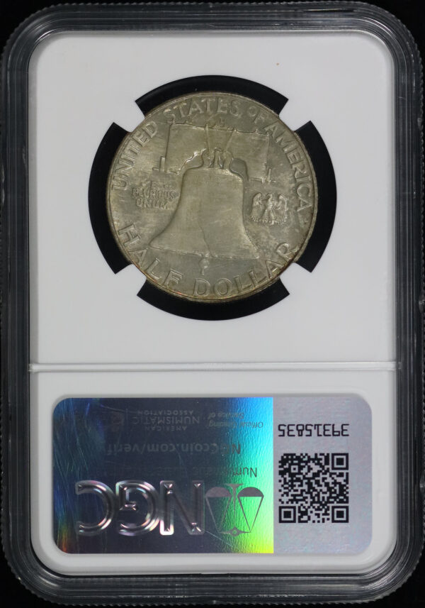 Reverse of this 1957-D Franklin Half Dollar NGC MS-65 FBL