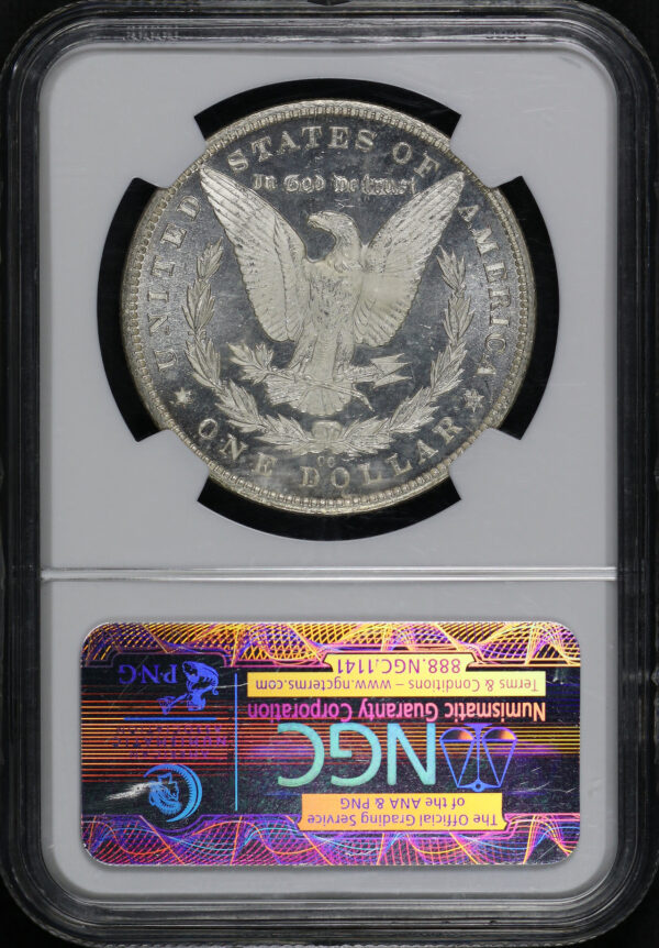 Reverse of this 1881-CC Morgan Dollar NGC MS-63 DMPL