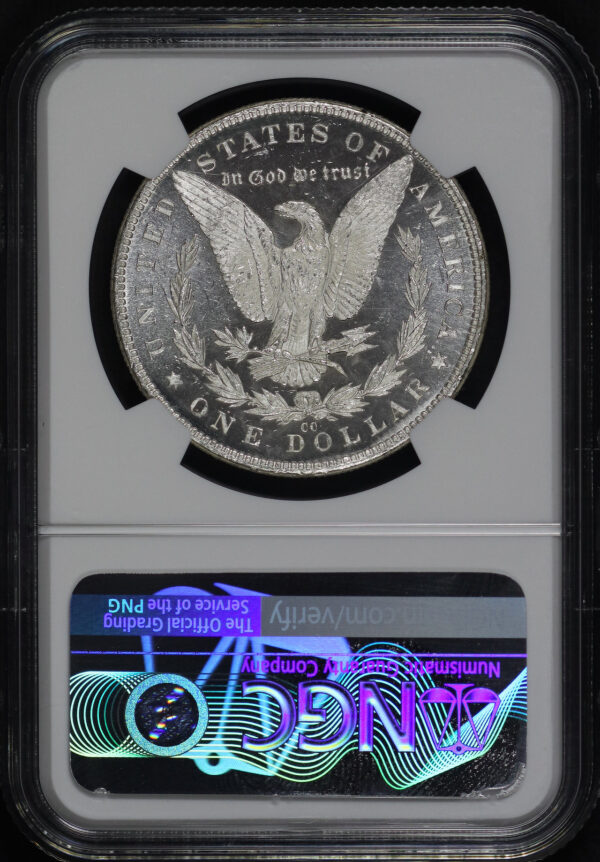 Reverse of this 1882-CC Morgan Dollar NGC MS-64 DMPL