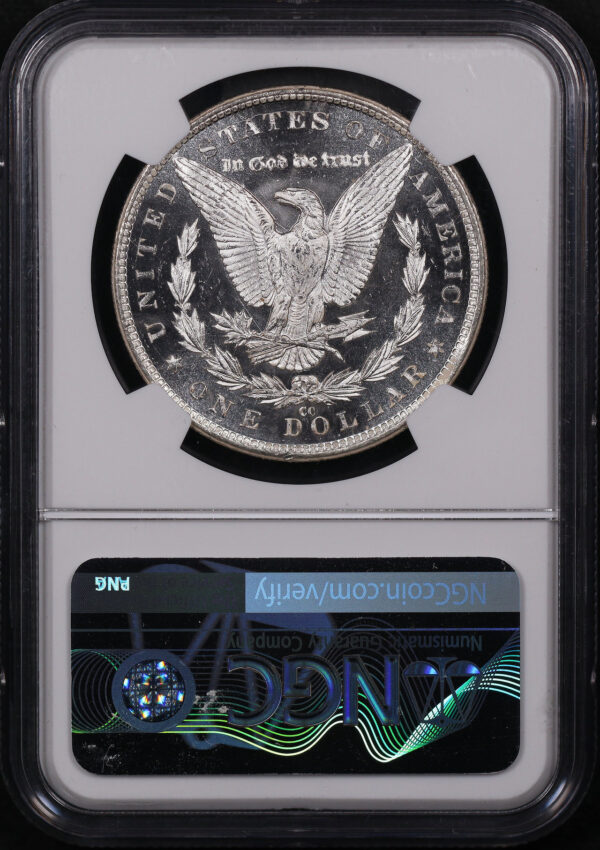 Reverse of this 1883-CC Morgan Dollar NGC MS-67 DMPL