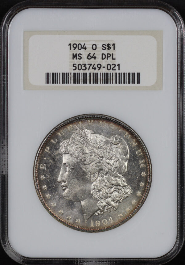 Obverse of this 1904-O Morgan Dollar NGC MS-64 DMPL