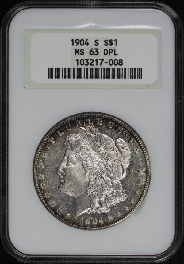 Obverse of this 1904-S Morgan Dollar NGC MS-63 DMPL