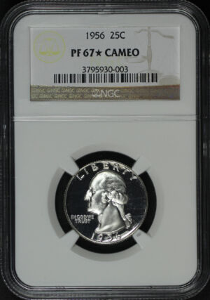 Obverse of this 1956 Washington Quarter NGC PF-67★