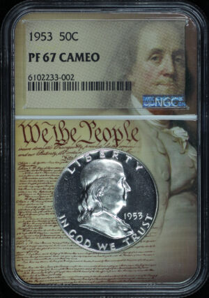 Obverse of this 1953 Franklin Half Dollar NGC PF-67 CAM