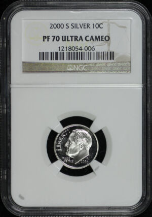 Obverse of this 2000-S Roosevelt Dime Silver NGC PF-70 Ultra Cameo