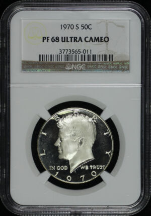 Obverse of this 1970-S Kennedy Half Dollar NGC PF-68 Ultra Cameo