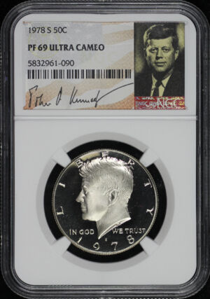 Obverse of this 1978-S Kennedy Half Dollar NGC PF-69 Ultra Cameo JFK Signature