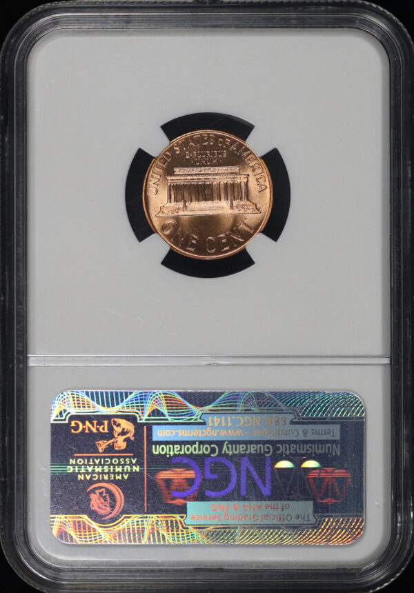 Reverse of this 1965 SMS Lincoln Cent Modern NGC MS-68 RD