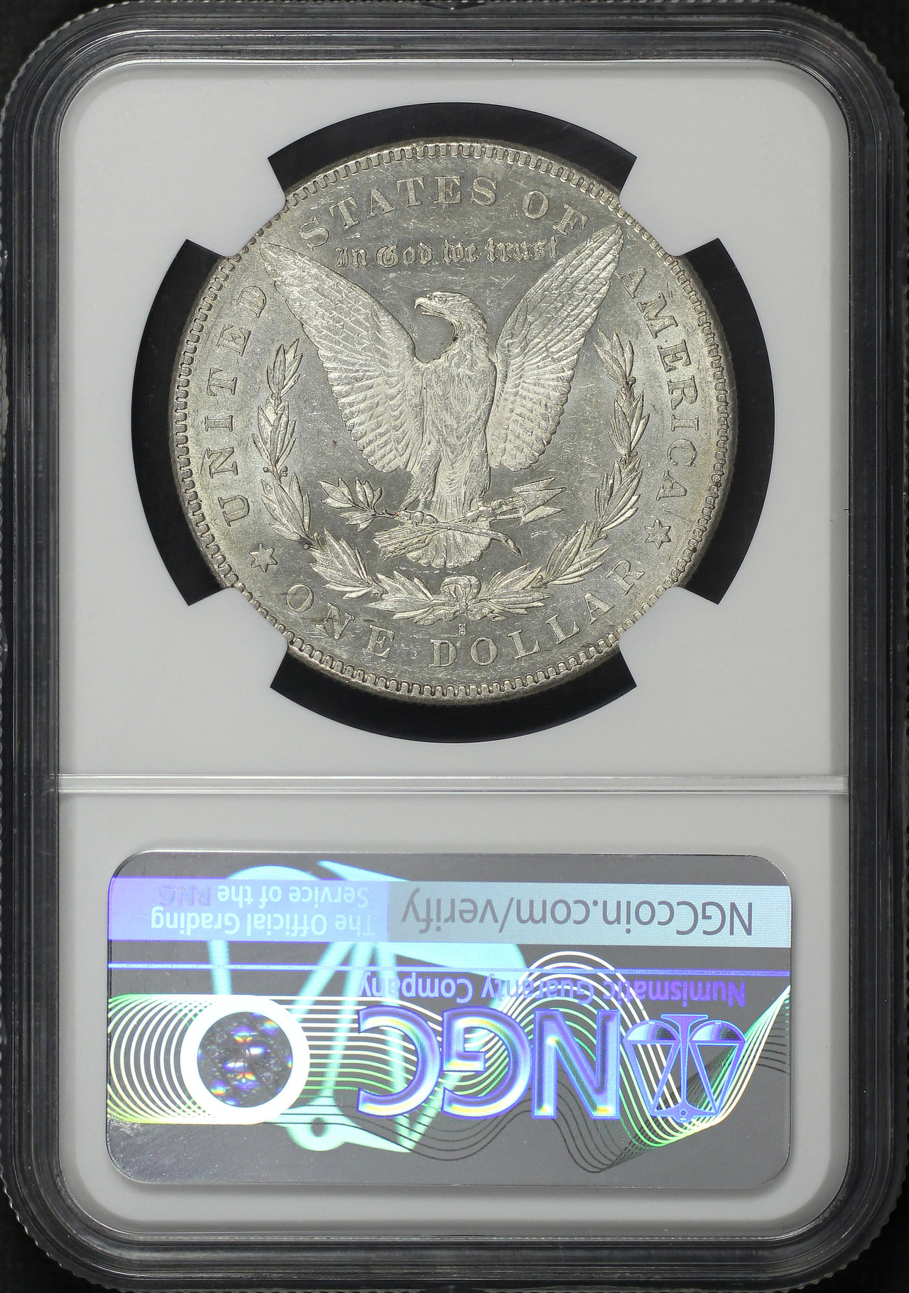 Reverse of this 1879-S Top-100 Morgan Dollar Reverse of 1878 NGC AU-58