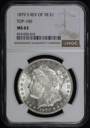 Obverse of this 1879-S Top 100 Reverse of 1878 Morgan Dollar NGC MS-63