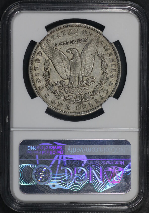 Reverse of this 1879-CC Top-100 Morgan Dollar VAM-3 Capped CC NGC XF-45 CAC