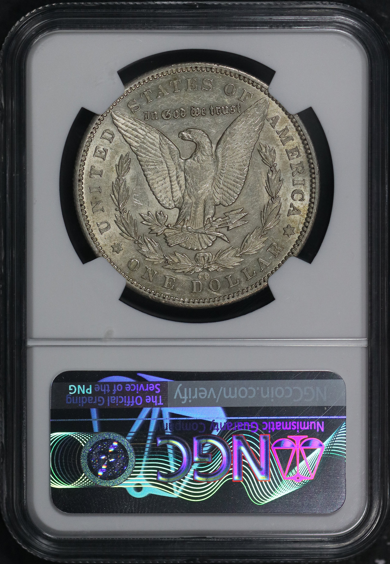 1879-CC Top-100 Morgan Dollar VAM-3 Capped Die NGC AU-55 | Northern ...