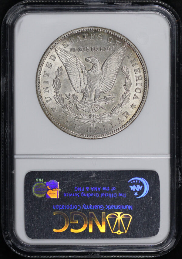 Reverse of this 1879-CC Top-100 VAM-3 Capped Die Morgan Dollar NGC AU-58 