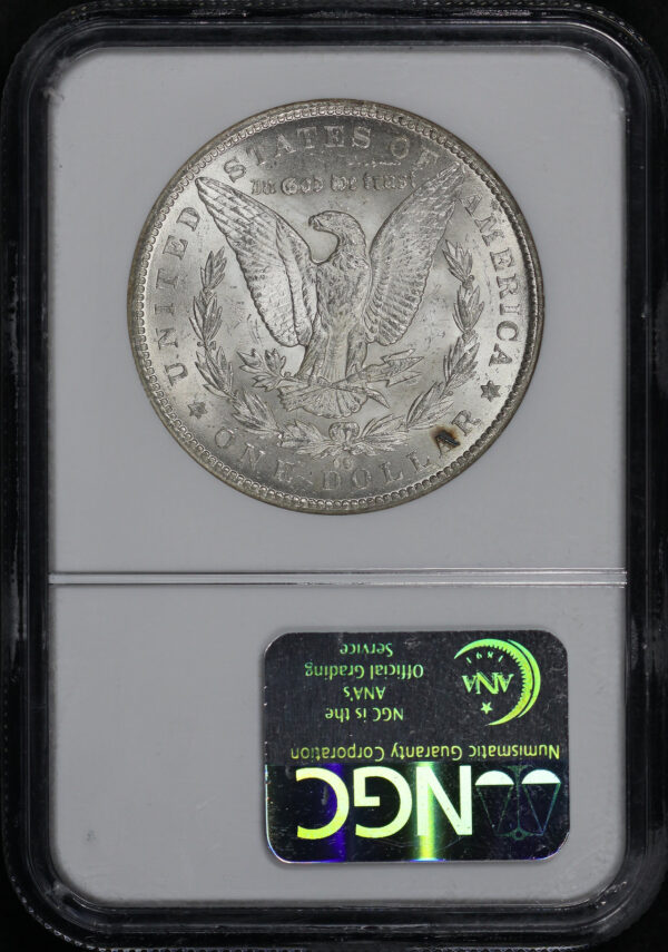 Reverse of this 1879-CC Top-100 Morgan Dollar VAM-3 Capped Die NGC MS-61 